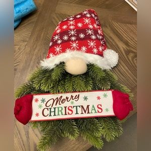 Gnome christmas door hanging, used one season, like new